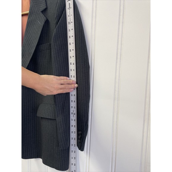 Levis Blazer Vintage Mens 42S Gray Sport Coat Jacket Two Button Made In USA! - Picture 10 of 15